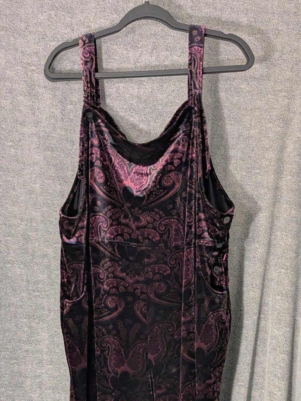 Plus Size 3x Paisley Velvet Overalls Coldwater Creek